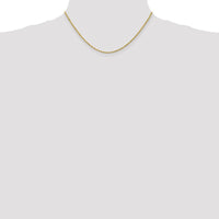 14K Yellow Gold 16" Diamond-Cut Rope Chain Necklace - 2mm Width