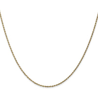 14K Yellow Gold 16" Diamond-Cut Rope Chain Necklace with Lobster Clasp - 1.15mm