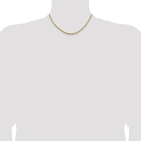 14K Yellow Gold 16" Diamond-Cut Rope Necklace - 3.25mm Width