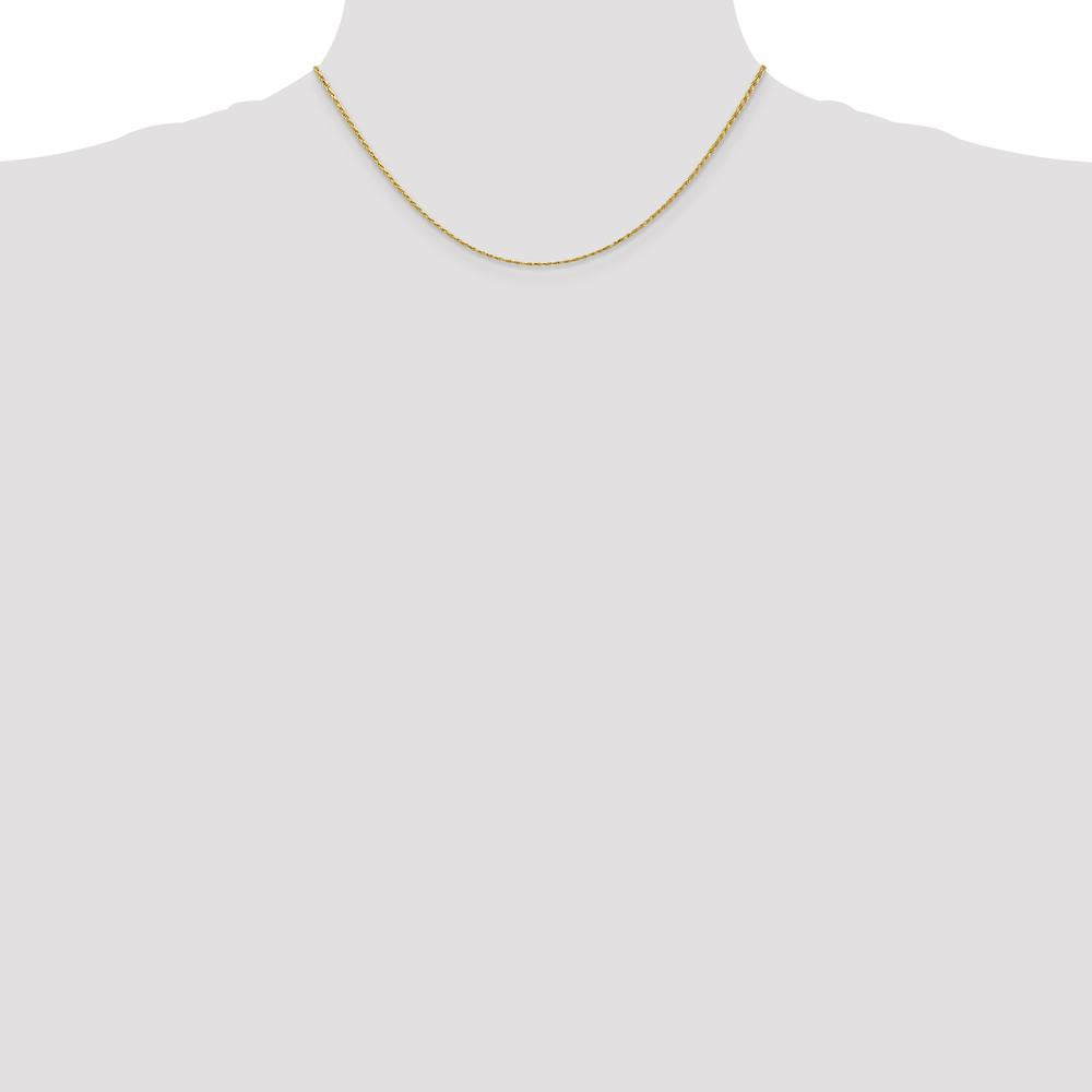 14K Yellow Gold 16" Diamond-Cut Rope Necklace with Lobster Clasp by Oro Pregiato