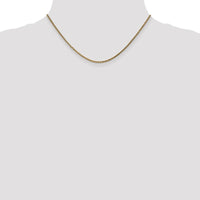14K Yellow Gold 16" Diamond-Cut Spiga Chain with Lobster Clasp - 2.1mm Width by Oro Pregiato