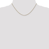 14K Yellow Gold 16" Diamond-Cut Spiga Chain with Spring Ring Clasp - 1.05mm Width by Oro Pregiato