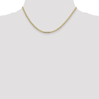 14K Yellow Gold 16" Flat Beveled Curb Chain - 2.3mm Width by Oro Pregiato