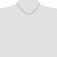 14K Yellow Gold 16" Flat Figaro Chain Necklace - 2.25mm Width by Oro Pregiato