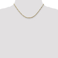 14K Yellow Gold 16" Flat Figaro Chain with Lobster Clasp - 2.75mm by Oro Pregiato