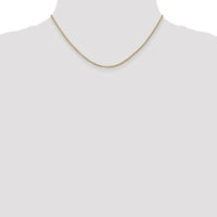 14K Yellow Gold 16" Forzantine Cable Chain Necklace - 1.8mm Width by Oro Pregiato