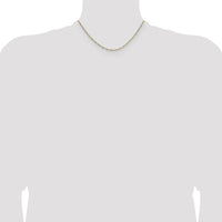 14K Yellow Gold 16-inch 1.9mm Semi-Solid Figaro Chain Necklace - Polished Finish by Oro Pregiato