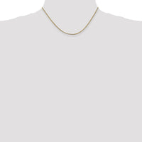 14K Yellow Gold 16-Inch 1mm Franco Chain Necklace with Lobster Clasp by Oro Pregiato