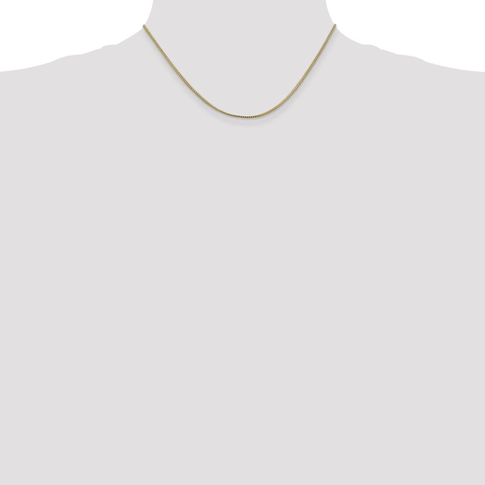 14K Yellow Gold 16-Inch 1mm Franco Chain Necklace with Lobster Clasp by Oro Pregiato