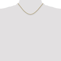 14K Yellow Gold 16-Inch 2.2mm Lightweight Flat Bismark Chain Necklace by Oro Pregiato