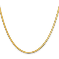 14K Yellow Gold 16-inch 2.5mm Herringbone Chain Necklace by 0