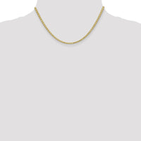 14K Yellow Gold 16-Inch 2.8mm Flat Wheat Chain with Lobster Clasp by Oro Pregiato
