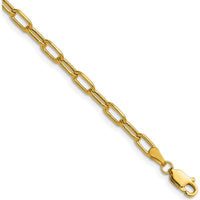 14K Yellow Gold 16-Inch Beveled Paperclip Chain Necklace by Oro Pregiato