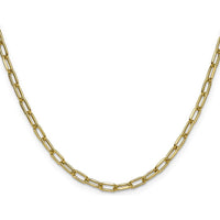 14K Yellow Gold 16-Inch Beveled Paperclip Chain Necklace by Oro Pregiato