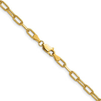 14K Yellow Gold 16-Inch Beveled Paperclip Chain Necklace by Oro Pregiato