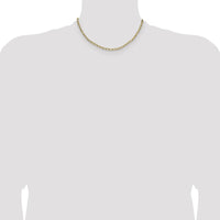 14K Yellow Gold 16-Inch Beveled Paperclip Chain Necklace by Oro Pregiato