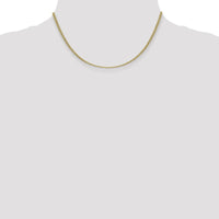 14K Yellow Gold 16-Inch Semi-Solid Anchor Chain Necklace with Spring Ring Clasp by Oro Pregiato