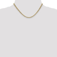 14K Yellow Gold 16-inch Semi-Solid Curb Chain Necklace with Lobster Clasp by Oro Pregiato