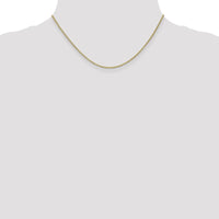 14K Yellow Gold 16" Lightweight Flat Anchor Link Pendant Chain - Polished Finish by Oro Pregiato