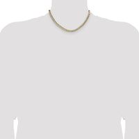 14K Yellow Gold 16" Lightweight Pavé Flat Cuban Chain with Lobster Clasp by Oro Pregiato