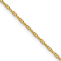14K Yellow Gold 16" Mariners Link Chain - 1.5mm Width by Oro Pregiato