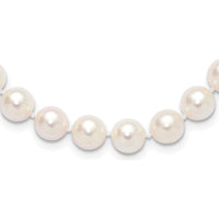 14K Yellow Gold 16" Necklace with 8-9mm White Round Akoya Cultured Pearls by Monteluci Fine Jewelry