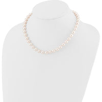 14K Yellow Gold 16" Necklace with 8-9mm White Round Akoya Cultured Pearls by Monteluci Fine Jewelry