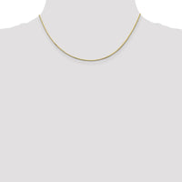 14K Yellow Gold 16" Octagonal Snake Chain Necklace with Lobster Clasp - 1mm Polished Solid Design by Oro Pregiato