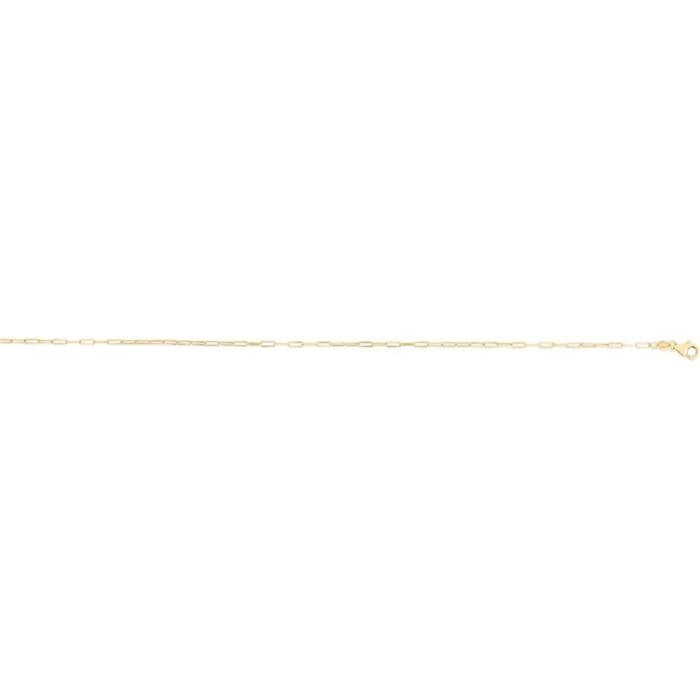 14K Yellow Gold 16" Paperclip Chain Necklace - 1.2mm by Orozza Fine Jewelry