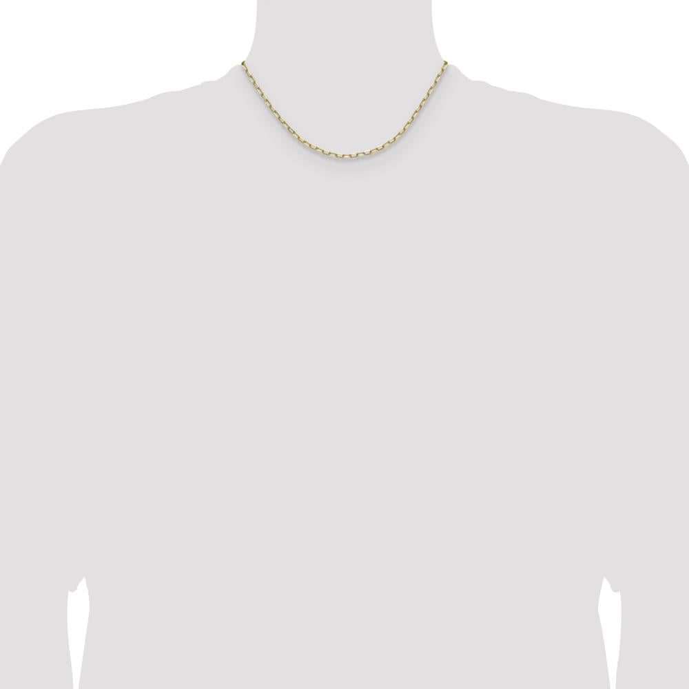 14K Yellow Gold 16" Paperclip Chain Necklace with Beveled Edges by Oro Pregiato