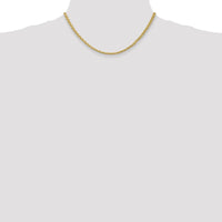 14K Yellow Gold 16" Parisian Wheat Chain - 3mm Width by Oro Pregiato