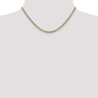 14K Yellow Gold 16" Pavé Curb Chain Necklace with Rhodium Accents - 3.4mm Width by Oro Pregiato