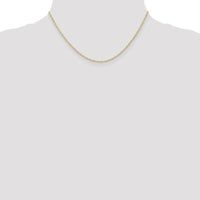 14K Yellow Gold 16" Polished Cable Rope Chain Necklace with Spring Ring Clasp