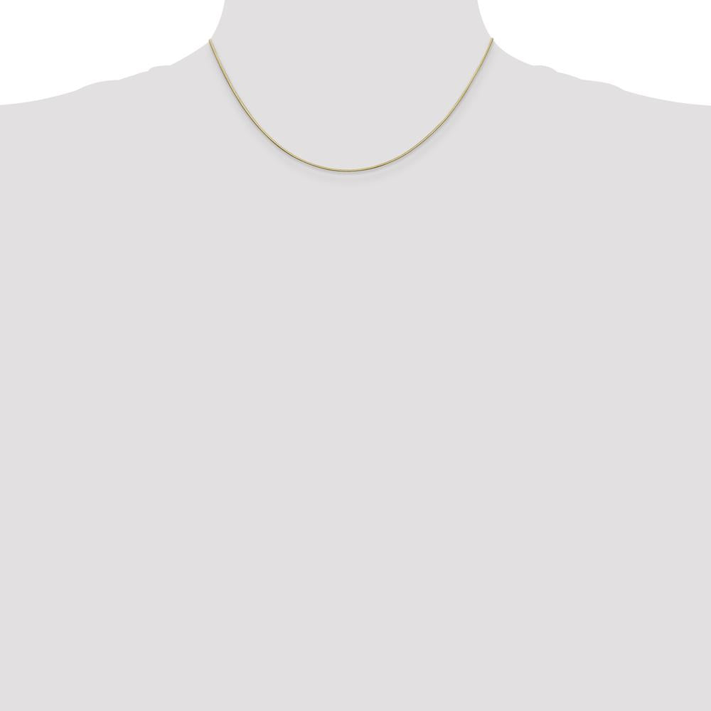 14K Yellow Gold 16" Polished Octagonal Snake Chain Necklace with Lobster Clasp by Oro Pregiato