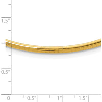 14K Yellow Gold 16" Polished Omega Necklace - 3mm Width by Oro Pregiato