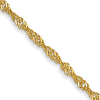 14K Yellow Gold 16" Polished Singapore Chain with Spring Ring Clasp by Oro Pregiato