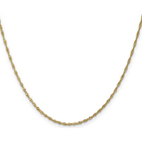 14K Yellow Gold 16" Polished Singapore Chain with Spring Ring Clasp by Oro Pregiato