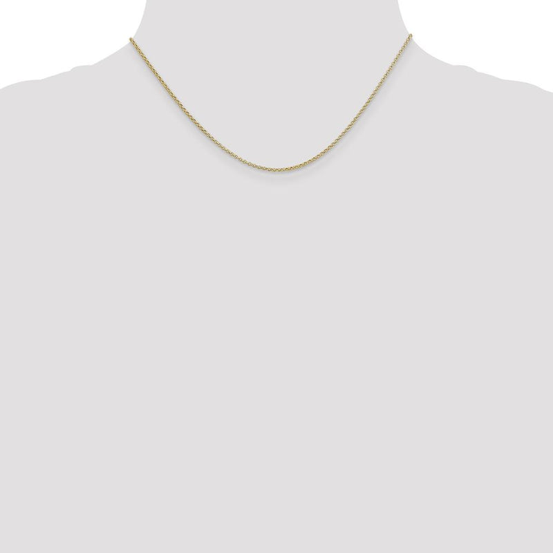 14K Yellow Gold 16" Rolo Chain with Lobster Clasp - 1.55mm Width by Oro Pregiato