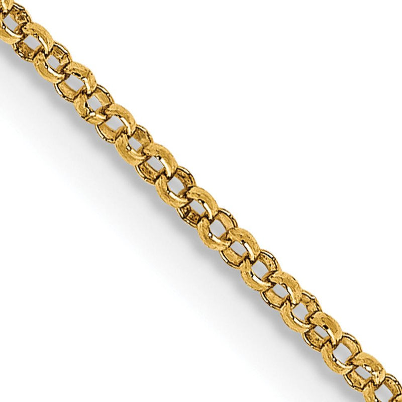 14K Yellow Gold 16" Rolo Pendant Chain with Lobster Clasp by Oro Pregiato