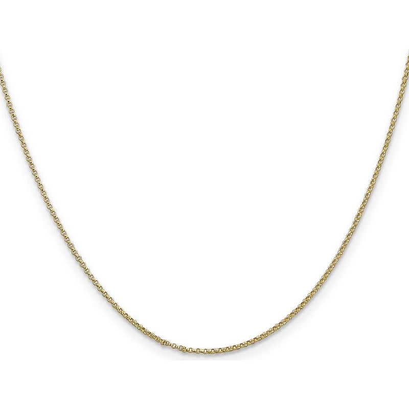 14K Yellow Gold 16" Rolo Pendant Chain with Lobster Clasp by Oro Pregiato