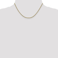 14K Yellow Gold 16" Semi-Solid Box Chain Necklace - 1.5mm Width with Lobster Clasp by Oro Pregiato