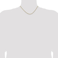 14K Yellow Gold 16" Semi-Solid Curb Chain Necklace - Lightweight Polished Finish by Oro Pregiato