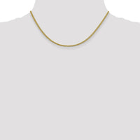 14K Yellow Gold 16" Semi-Solid Spiga Wheat Chain with Lobster Clasp by Oro Pregiato