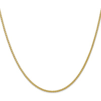 14K Yellow Gold 16" Semi-Solid Wheat Chain with Lobster Clasp by Oro Pregiato