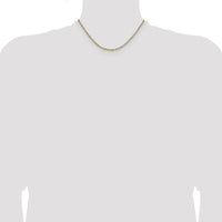 14K Yellow Gold 16" Singapore Chain Necklace with Rhodium Accents - 1.9mm Width by Oro Pregiato