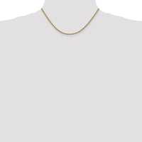 14K Yellow Gold 16" Solid Rope Chain Necklace with Polished Finish - 2.5mm Width