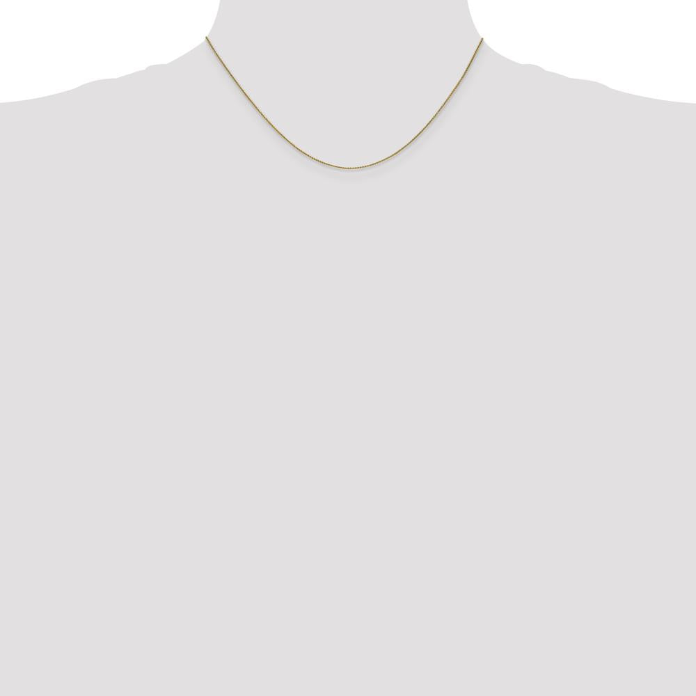 14K Yellow Gold 16" Spiga Chain with Lobster Clasp - 0.85mm Width by Monteluci Fine Jewelry