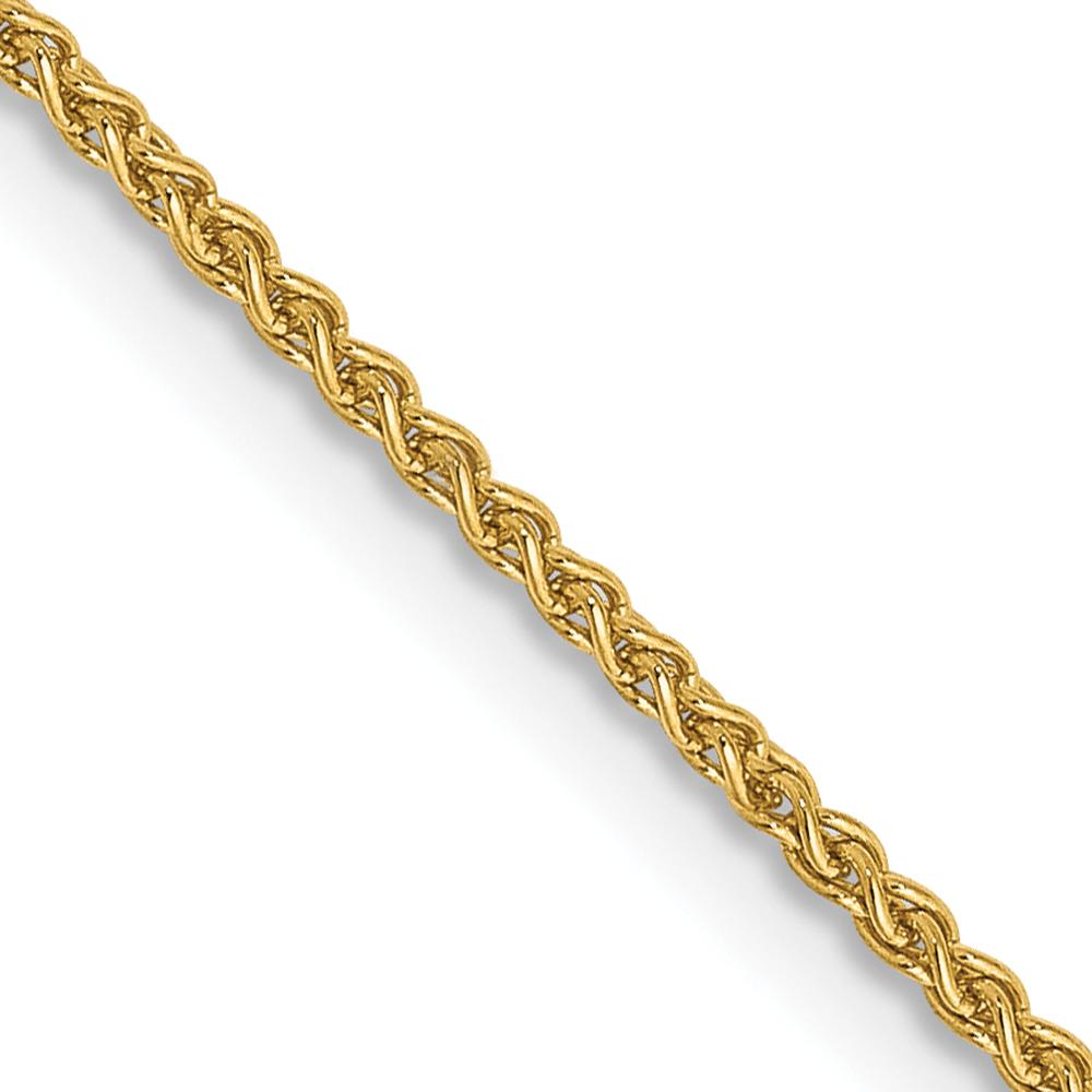 14K Yellow Gold 16" Spiga Wheat Chain with Lobster Clasp by Oro Pregiato