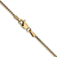 14K Yellow Gold 16" Spiga Wheat Chain with Lobster Clasp by Oro Pregiato