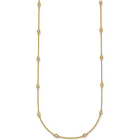 14K Yellow Gold 16-Station Bezel-Set Diamond Necklace - 1/4 Carat Total Diamond Weight by Oro Pregiato